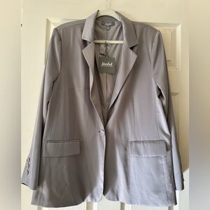 Marled by Reunited Clothing Steel Gray Single-Button Notch Lapel Blazer